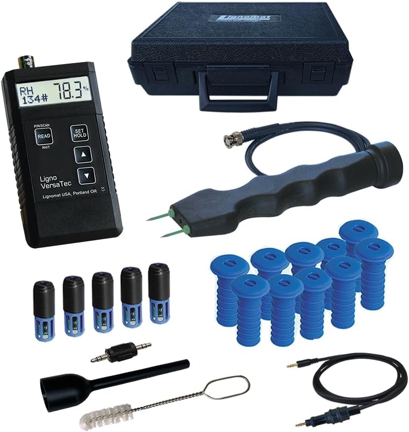 Concrete Moisture Meter Kit - Humidity Checker & Sensor Tool